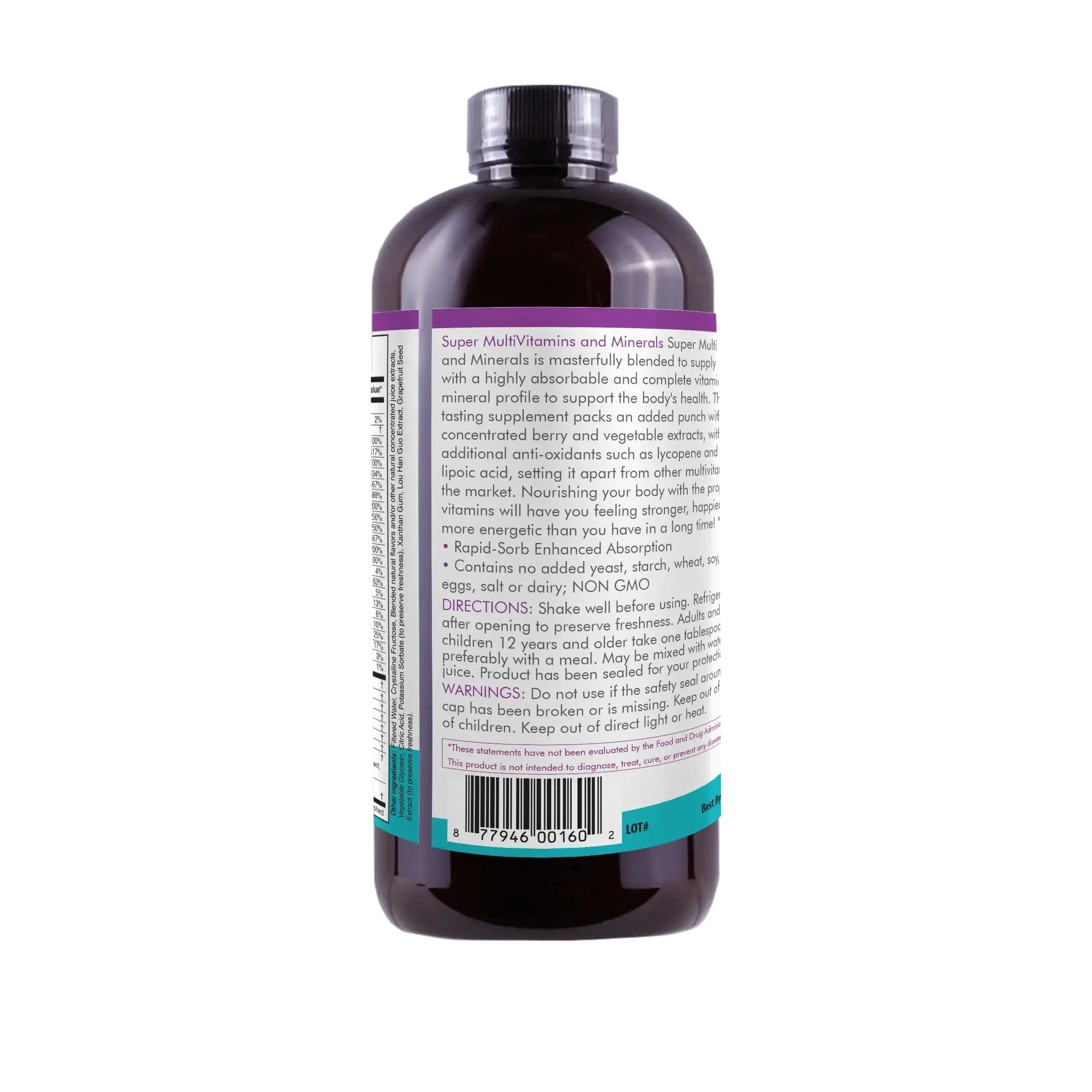 Liquid Super Multivitamin and Minerals - Premium Liquid Vitamins for Enhanced Absorption - Daily Liquid Multivitamin Supplement Life Solutions Au supplements