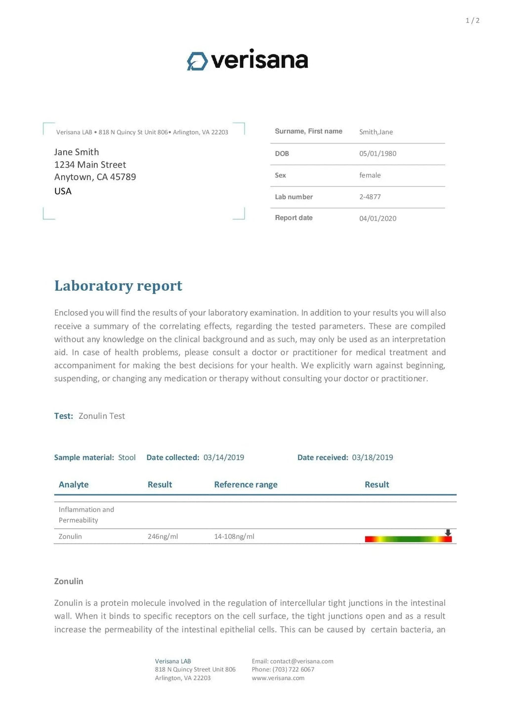 Candida & Helicobacter & Zonulin Test – Lab Testing Kit for Diagnosing Candida, H Pylori and Zonulin Verisana Au supplements