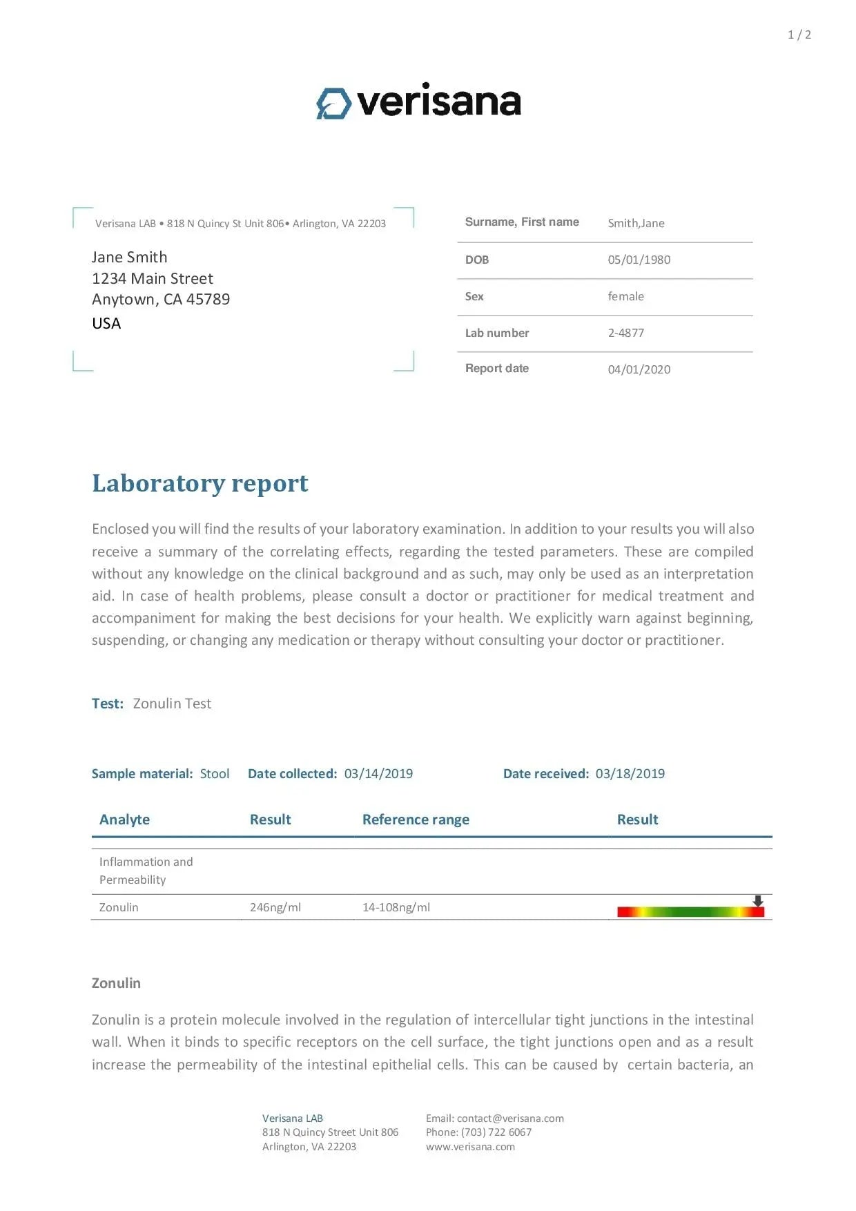 Candida & Helicobacter & Zonulin Test – Lab Testing Kit for Diagnosing Candida, H Pylori and Zonulin Verisana Au supplements