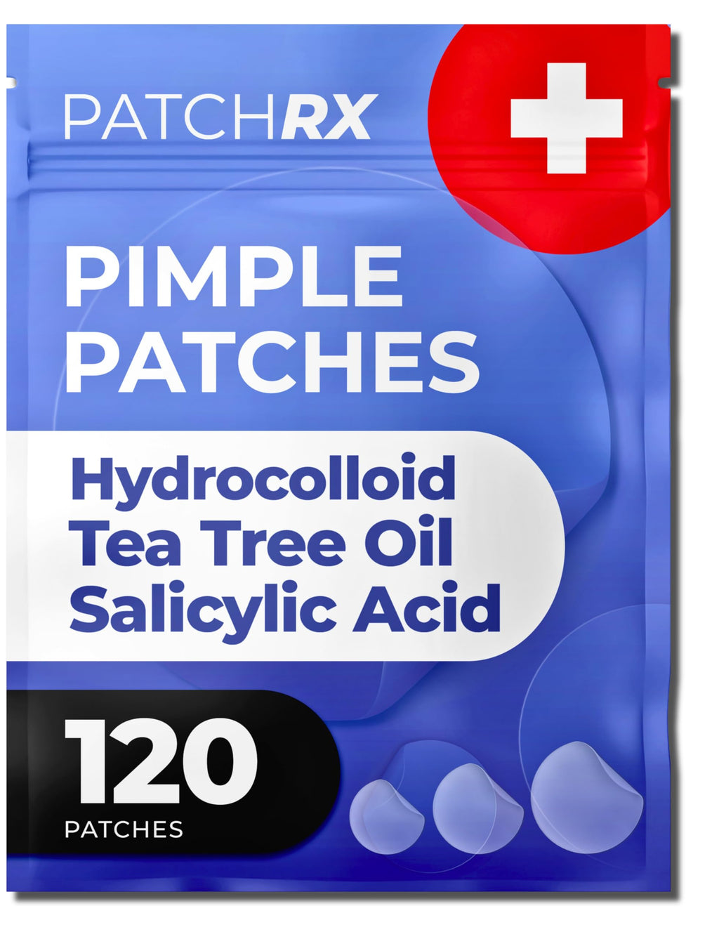 PatchRx Salicylic Pimple Patches (120 Pack), Salicylic Acid Acne Patches with Tea Tree Oil