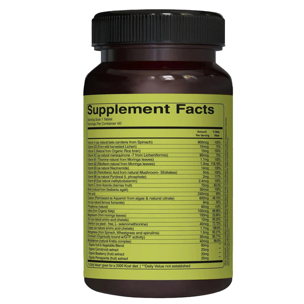 Pure Nutrition Whole Food Multivitamin for Women | 60 Tabs | One-A-Day | 100% RDA | 24 Natural Vitamins and Minerals | PURE NUTRITION NATURAL TREASURES Au supplements