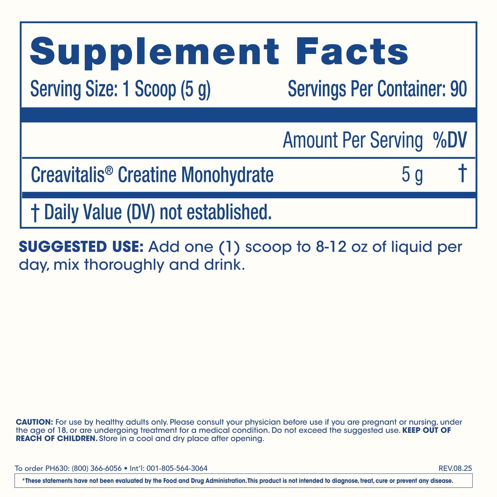 ProHealth Longevity Micronized Creatine. Pharmaceutical Grade Creatine Monohydrate is Easier on Kidneys. Supports Brain Function and Muscle Growth as You Age. 5 g/Serving, 90 Servings, 3 Month Supply ProHealth Au supplements