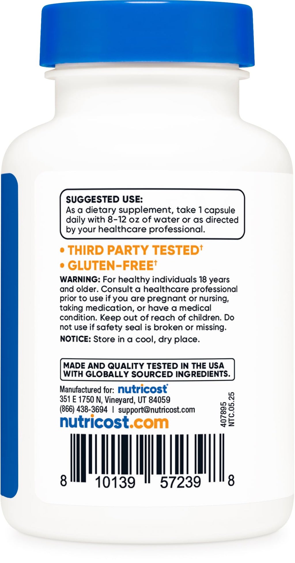 Nutricost Copper Glycinate Capsules (120 Capsules, 3MG Copper per Serving) - Non GMO, Vegan