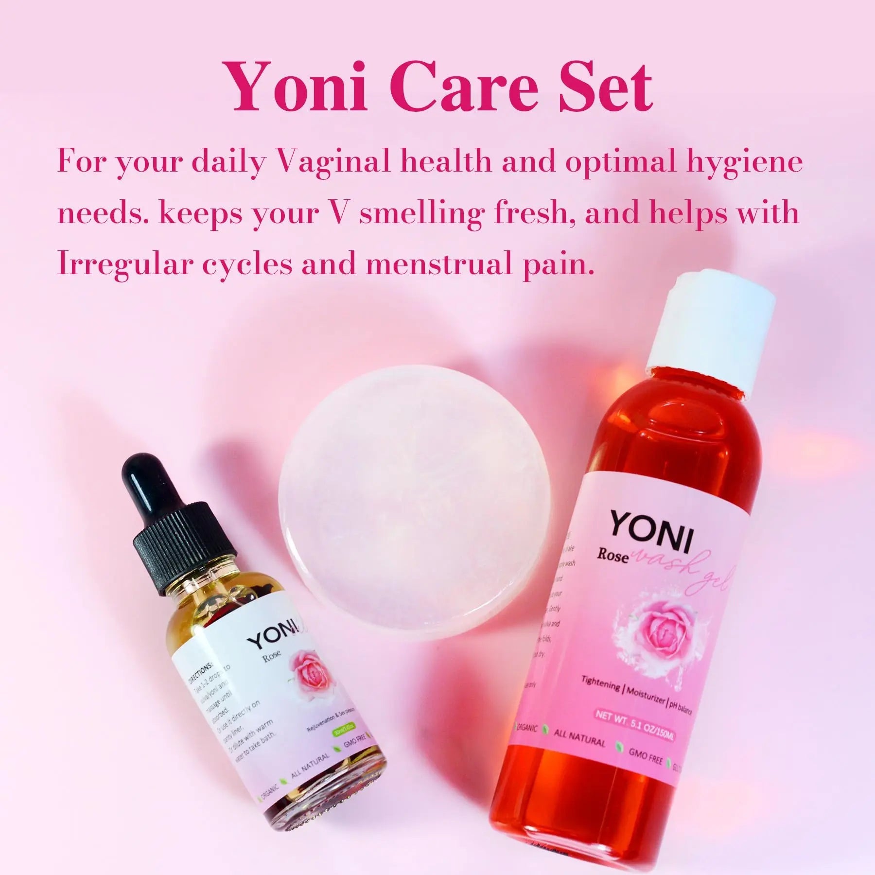 Aromlife Rose Yoni daily Wash Set - Yoni Oil & Yoni Bar & Yoni Feminine Wash, Ph Balance for Women Aromlife Au supplements