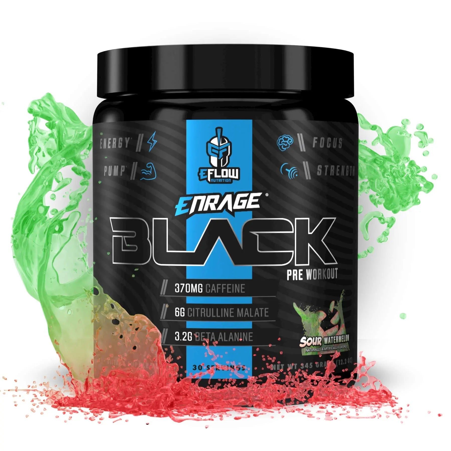 eFlow Nutrition Enrage Black High Stimulant Pre Workout Supplement - Preworkout Powder eFlow Nutrition Au supplements