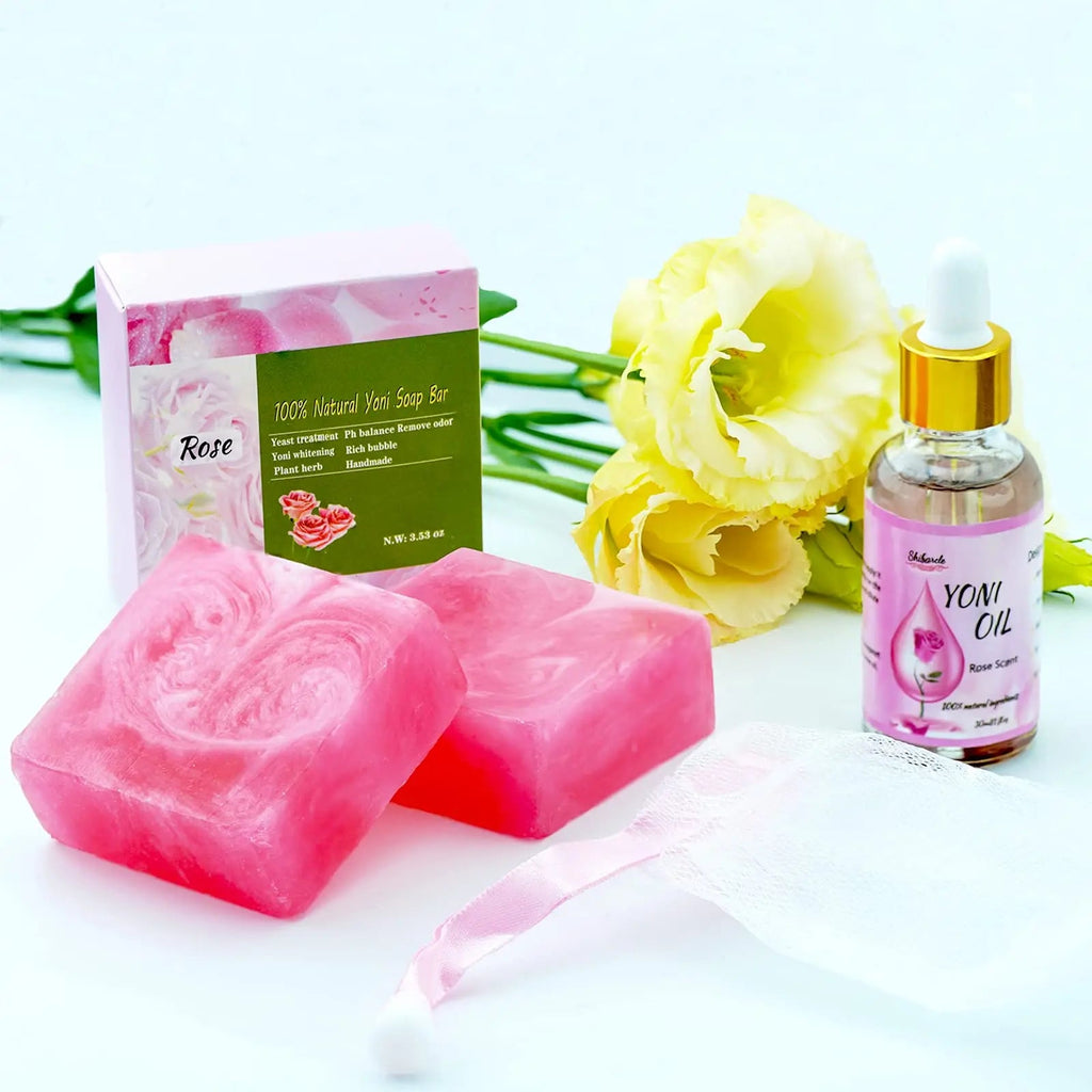 Yoni Soap Bars and Natural Yoni Oil Set, Yoni Oil Vaginal Wash for Women Feminine Wash Vaginial Shibarcle Au supplements