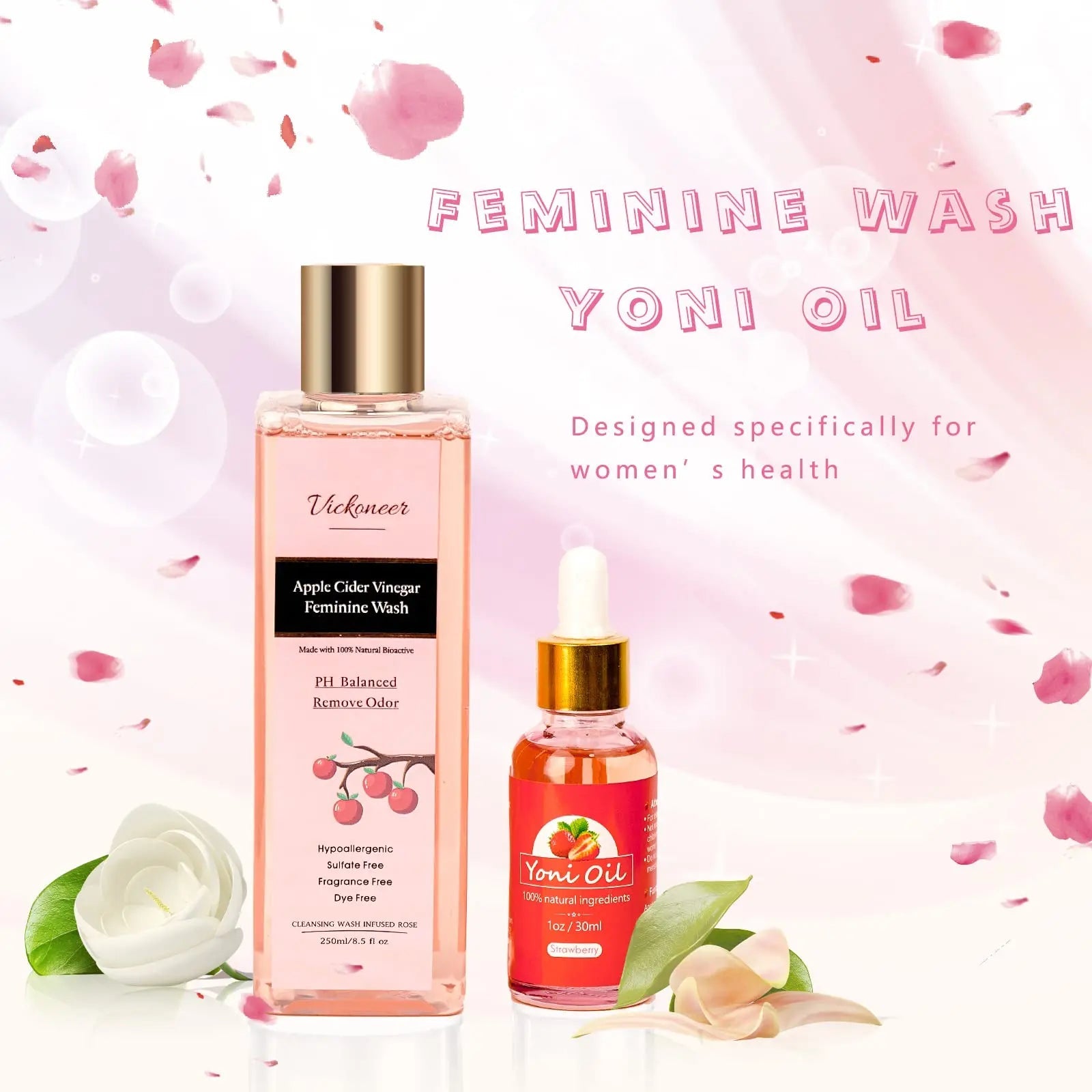 Vickoneer Yoni Wash for Women & Yoni Essential Oil, Intimate Feminine Wash Yoni Care Vickoneer Au supplements