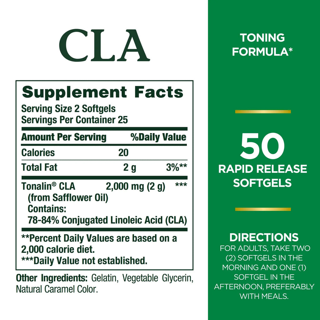 Nature's Bounty Tonalin Pills and Dietary Supplement, Diet and Body Support, 1000 mg Nature's Bounty Au supplements