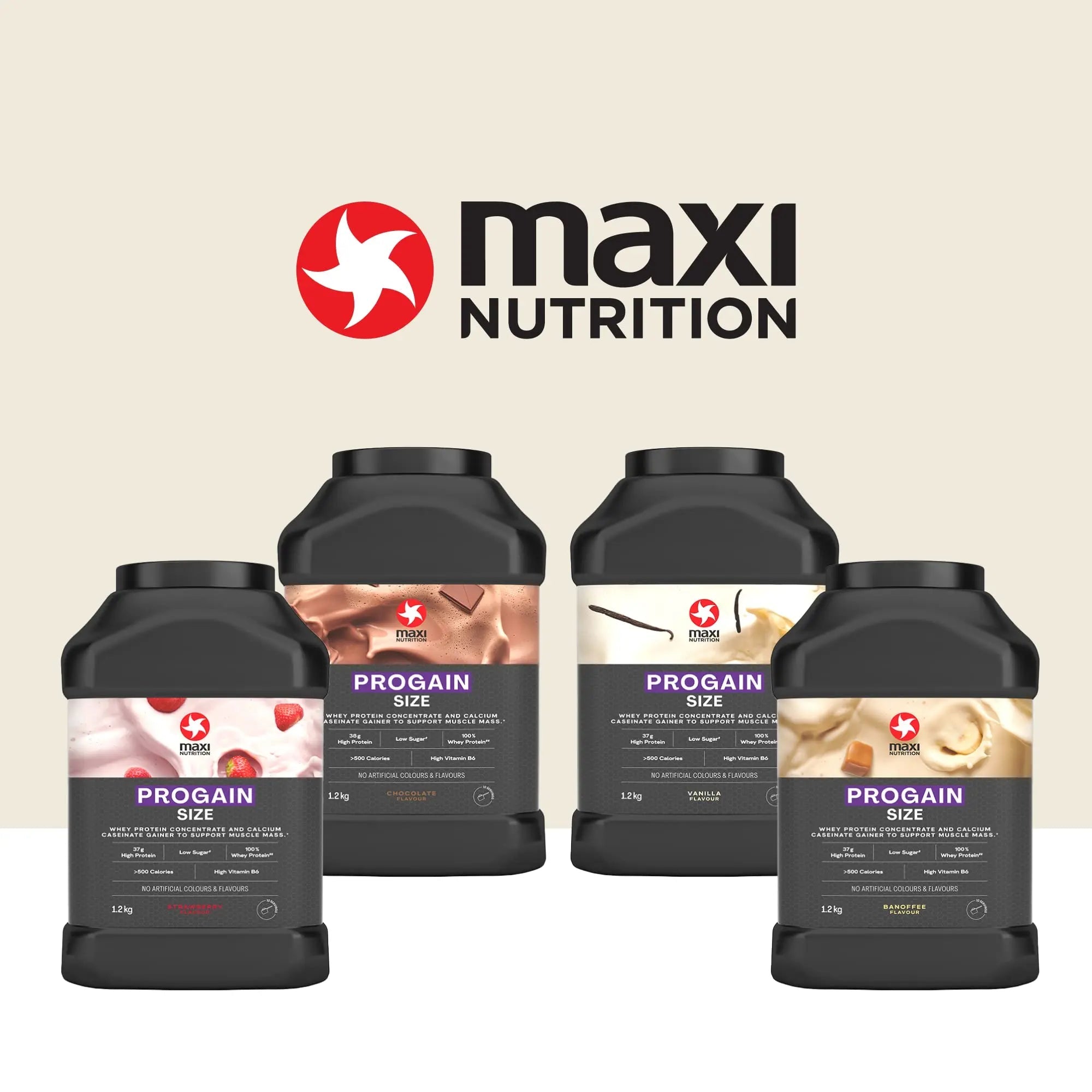 MaxiNutrition - Progain, Banoffee - Whey Protein Powder for Size & Muscle Mass – Low Sugar MaxiNutrition Au supplements
