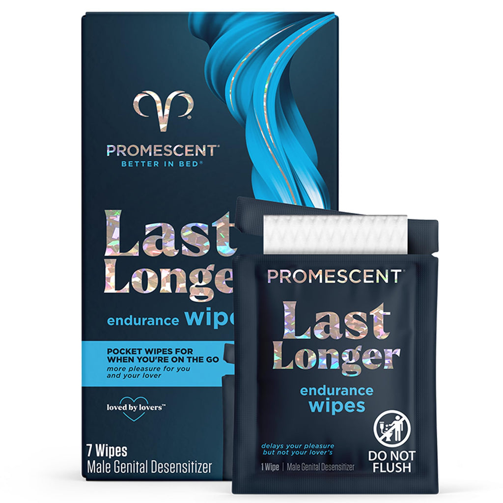 Promescent Delay Wipes Sexual Enhancer for Men to Last Longer in Bed, Extended Climax Control with Benzocaine for Male Genital Desensitizing - Increase Duration (7 Count) Promescent Au supplements