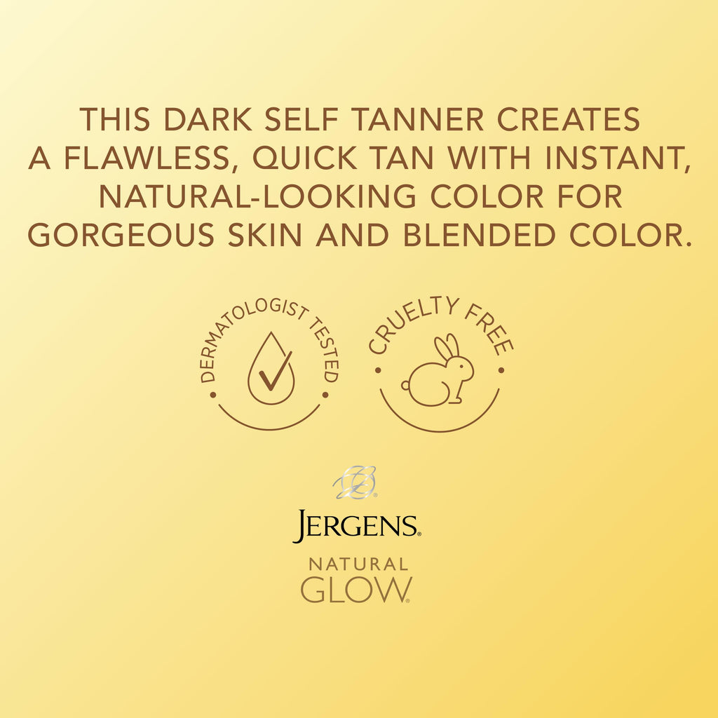 Jergens Natural Glow Instant Sun Body Mousse, Self Tanner for Light Bronze Tan, Sunless Tanning Body Bronzer