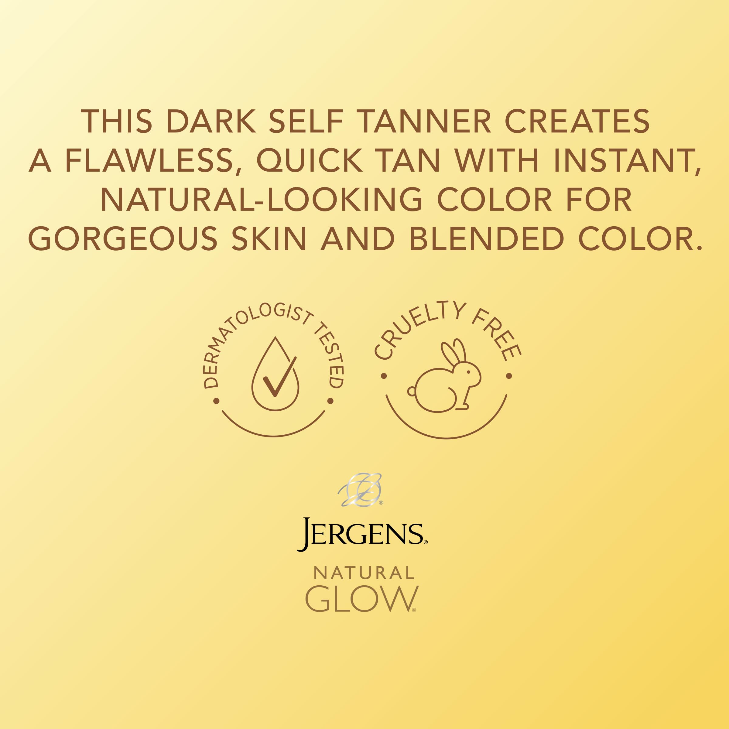 Jergens Natural Glow Instant Sun Body Mousse, Self Tanner for Light Bronze Tan, Sunless Tanning Body Bronzer