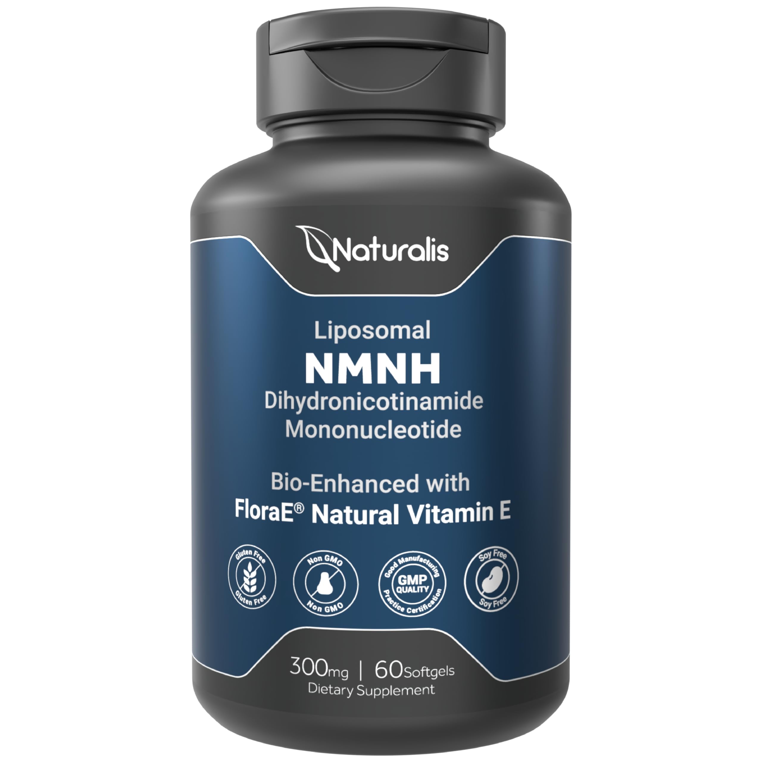 Naturalis Liposomal NMNH 300mg (NMN Alternative) | Boost NAD+ Levels & Support Healthy Aging* | Bioenhanced with Vitamin E for Advanced Absorption, Stability & Antioxidant Protection* | 60 Softgels Naturalis Au supplements
