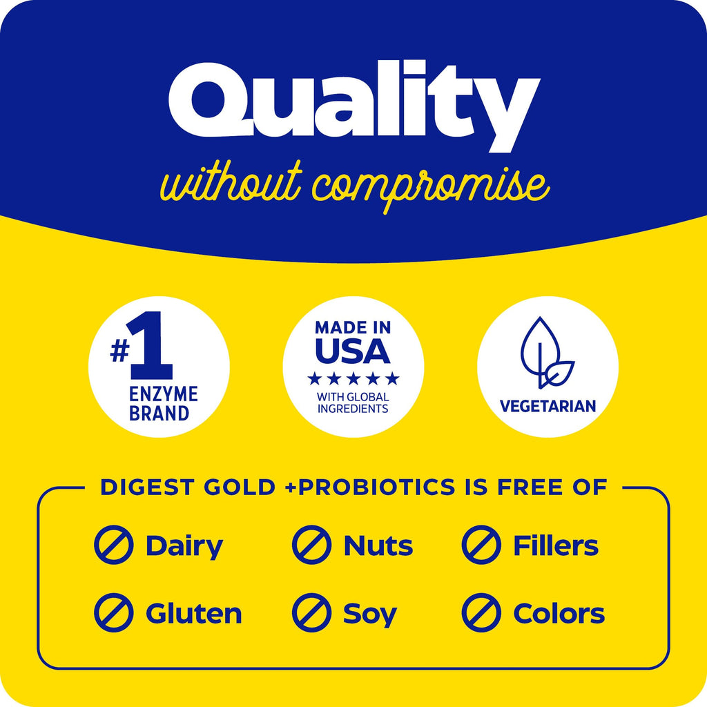 Enzymedica Digest Gold + Probiotics, 2-in-1 Digestive Enzymes & Probiotic Support, Promotes Gut Health with 1 Billion Active Cultures, 180 Capsules Enzymedica Au supplements