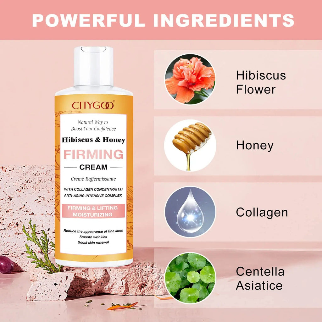 Hibiscus and Honey Firming Cream, Skin Tightening Lotion, Reduces the Look of Neck Lines CITYGOO Au supplements