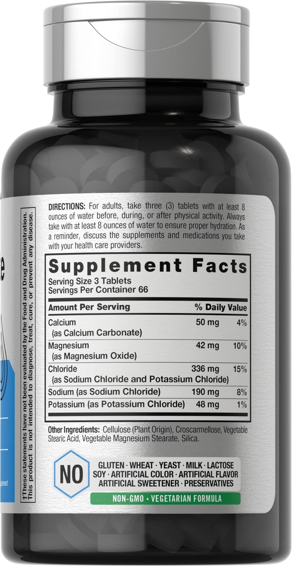 Horbäach Electrolyte Tablets | 200 Count | Helps Hydrate, Balance, & Sustain | with Calcium, Magnesium, Chloride, Sodium and Potassium | Vegetarian, Non-GMO & Gluten Free
