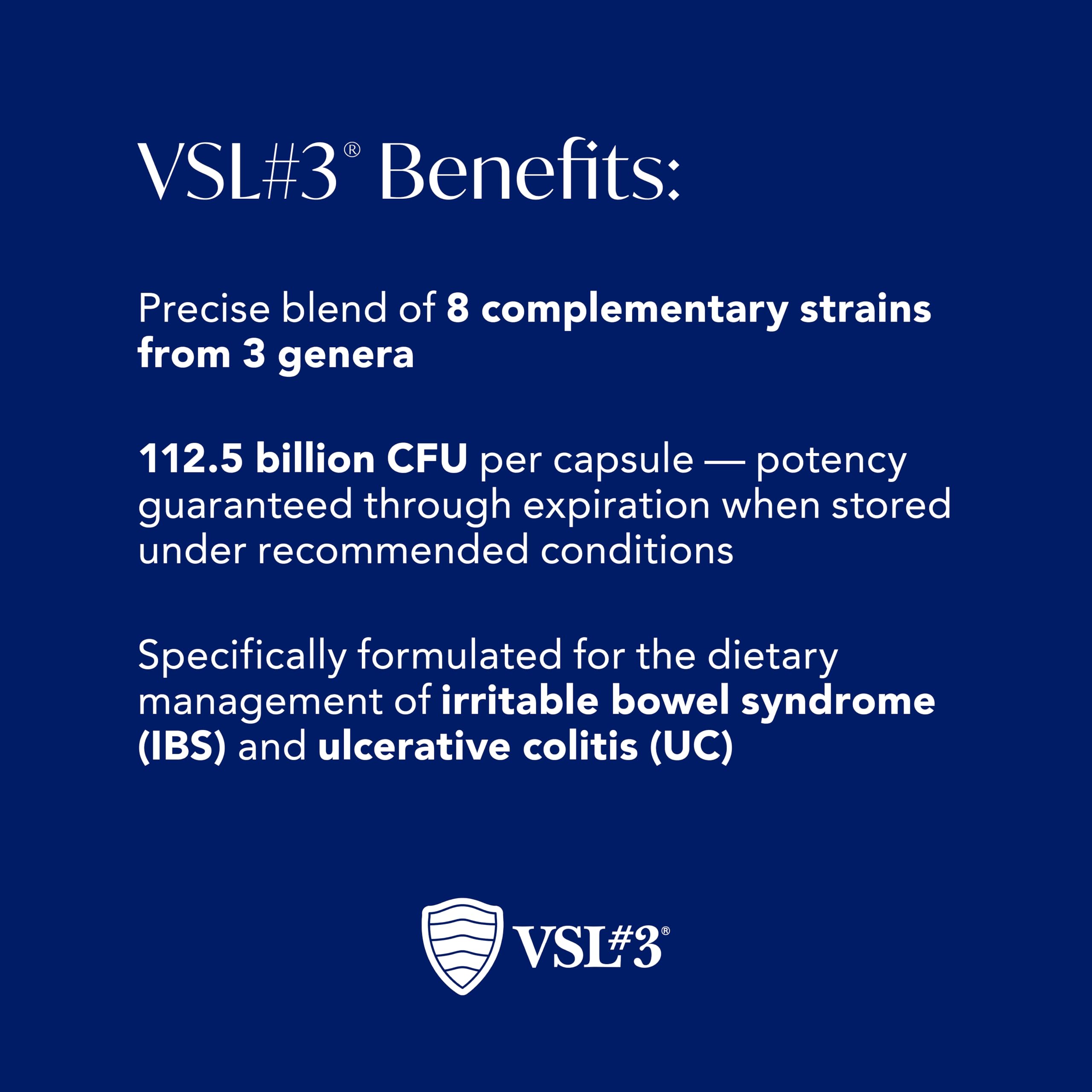 VSL#3® Probiotics for Digestive Health, IBS & UC Symptoms - 112.5B CFUs, High-Potency, Multi-Strain, Live, Refrigerated Probiotic, Medical Food for Gut Health Support in Men & Women, 60 Capsules VSL #3 Au supplements