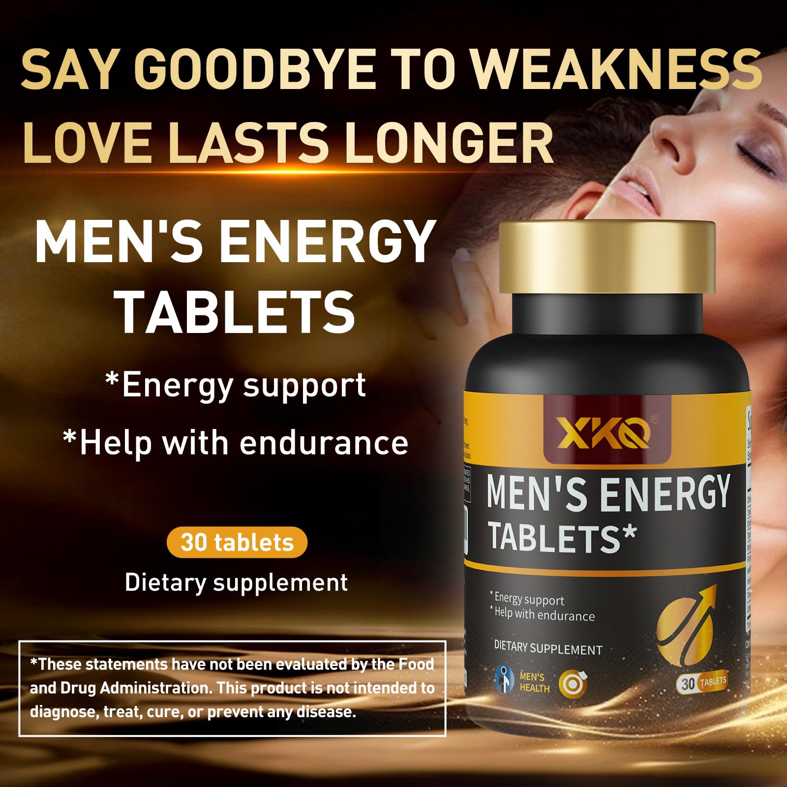 XKQ Men’s Vitality Support Supplement – Daily Energy & Performance Formula for Adult Men | Supports Circulation, Stamina & Confidence | Herbal & Amino Blend | 30 Tablets | 3rd Party Tested XKQ Au supplements