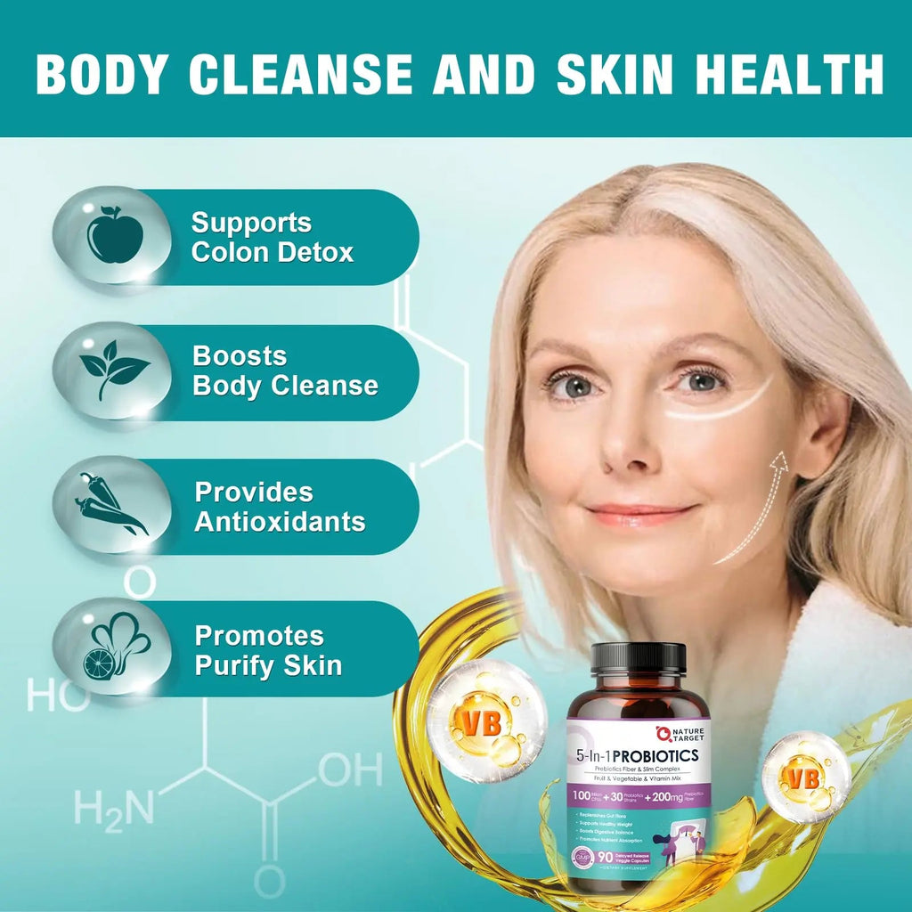Probiotics for Women-Men-Kids Digestive Health, Prebiotics and Probiotics for Women NATURE TARGET Au supplements
