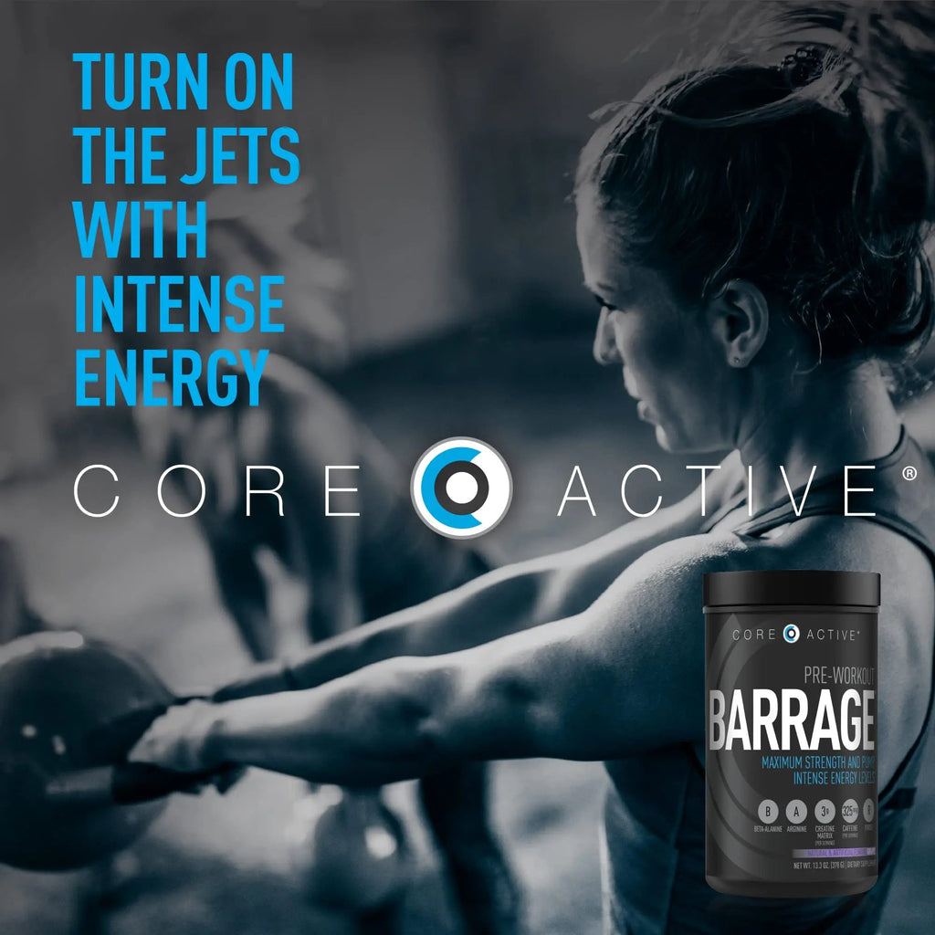 (CORE)ACTIVE Barrage Pre Workout Powder - Preworkout for Women & Men, Creatine (CORE)ACTIVE Au supplements