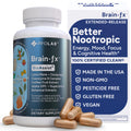 PPO Lab® Brain-fx™ Extended-Release Vitamins for Brain Health, Supplement for Memory and Focus with Nootropics, BDNF Factor, Methylated B Complex, L-Theanine
