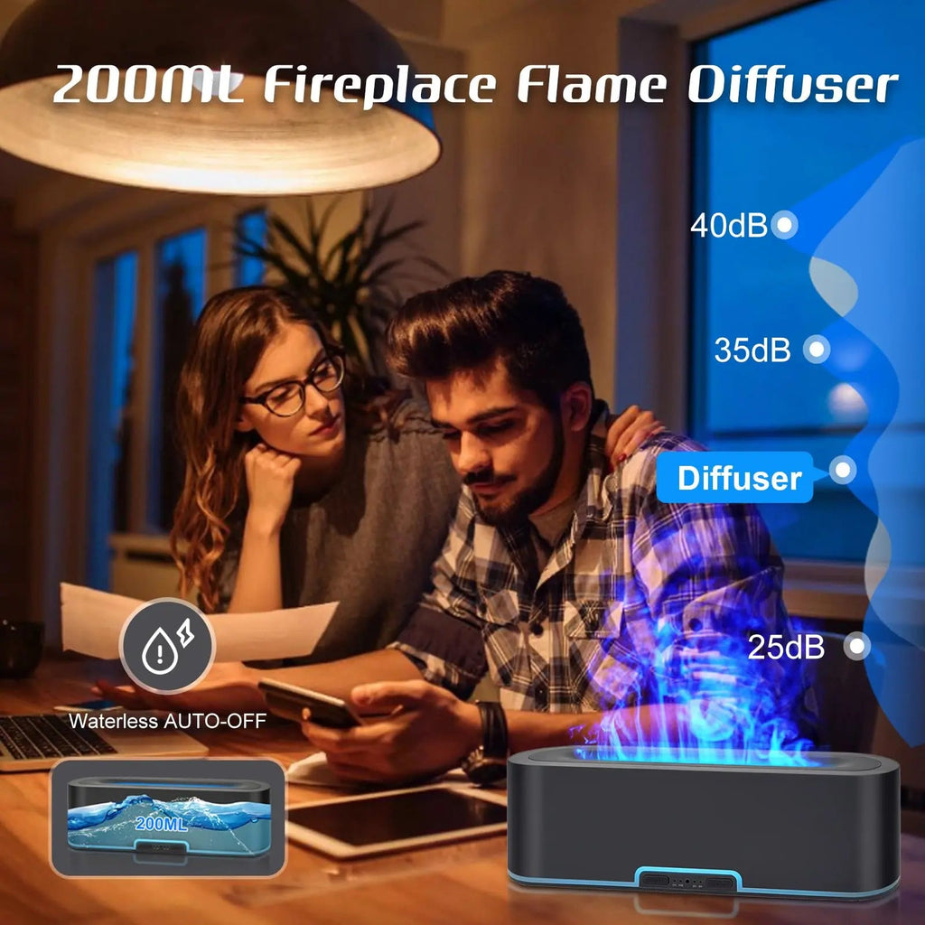 Jpord Flame Fire Essential Oil Diffuser,200ml Aromatherapy Diffuser,Fire Cool Mist Scent Diffuser Jpord Au supplements