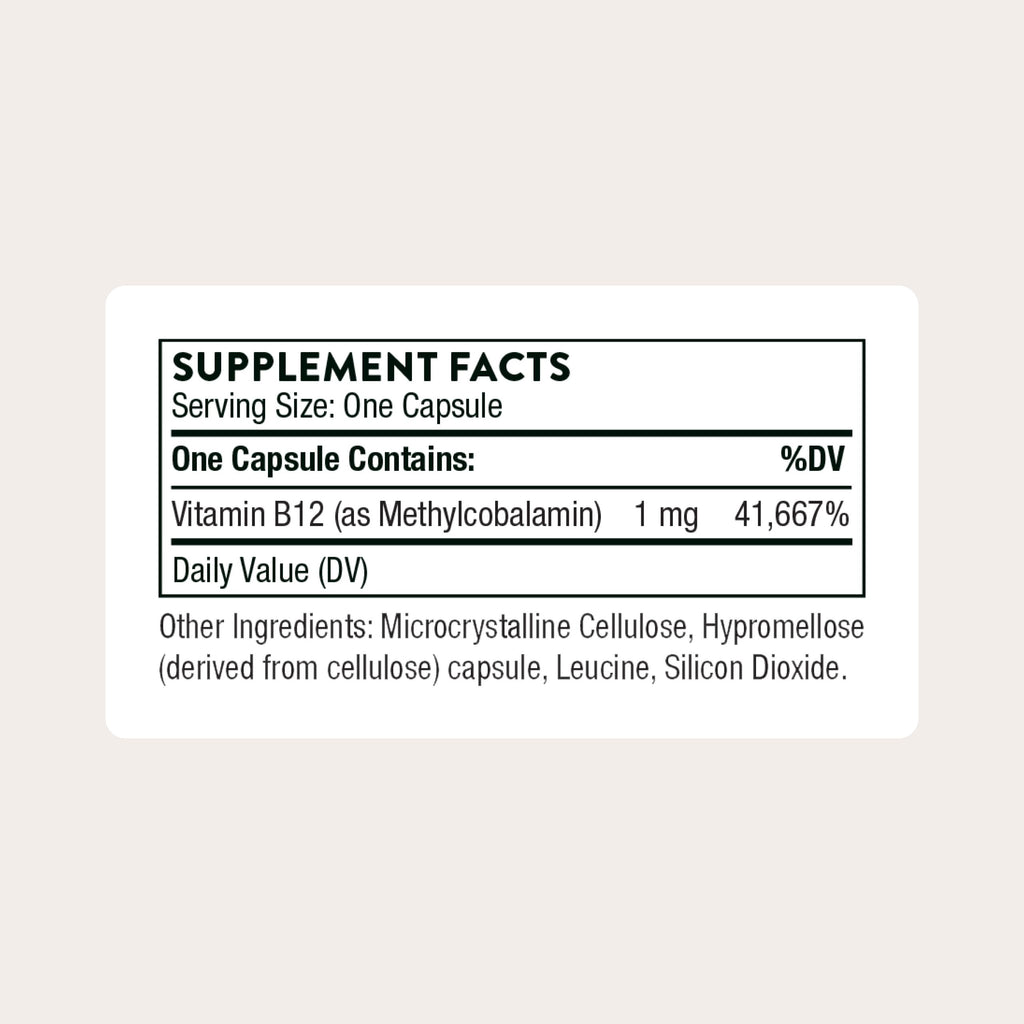 THORNE - Vitamin B12 - as Methylcobalamin - Supports Heart & Nerve Health, Blood Cell Function, Healthy Sleep & Methylation* - Gluten, Dairy & Soy-Free - 60 Servings THORNE Au supplements