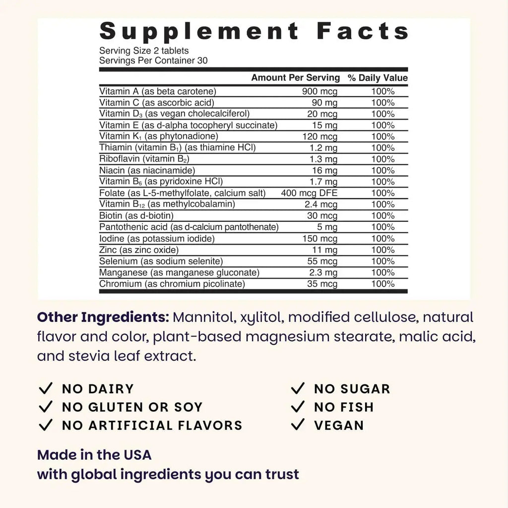 EZ Melts Women's Multi + Hair Growth - Daily Multivitamin for Women - Supports Healthy Energy Levels & Reduced Hair Shedding EZ Melts Au supplements