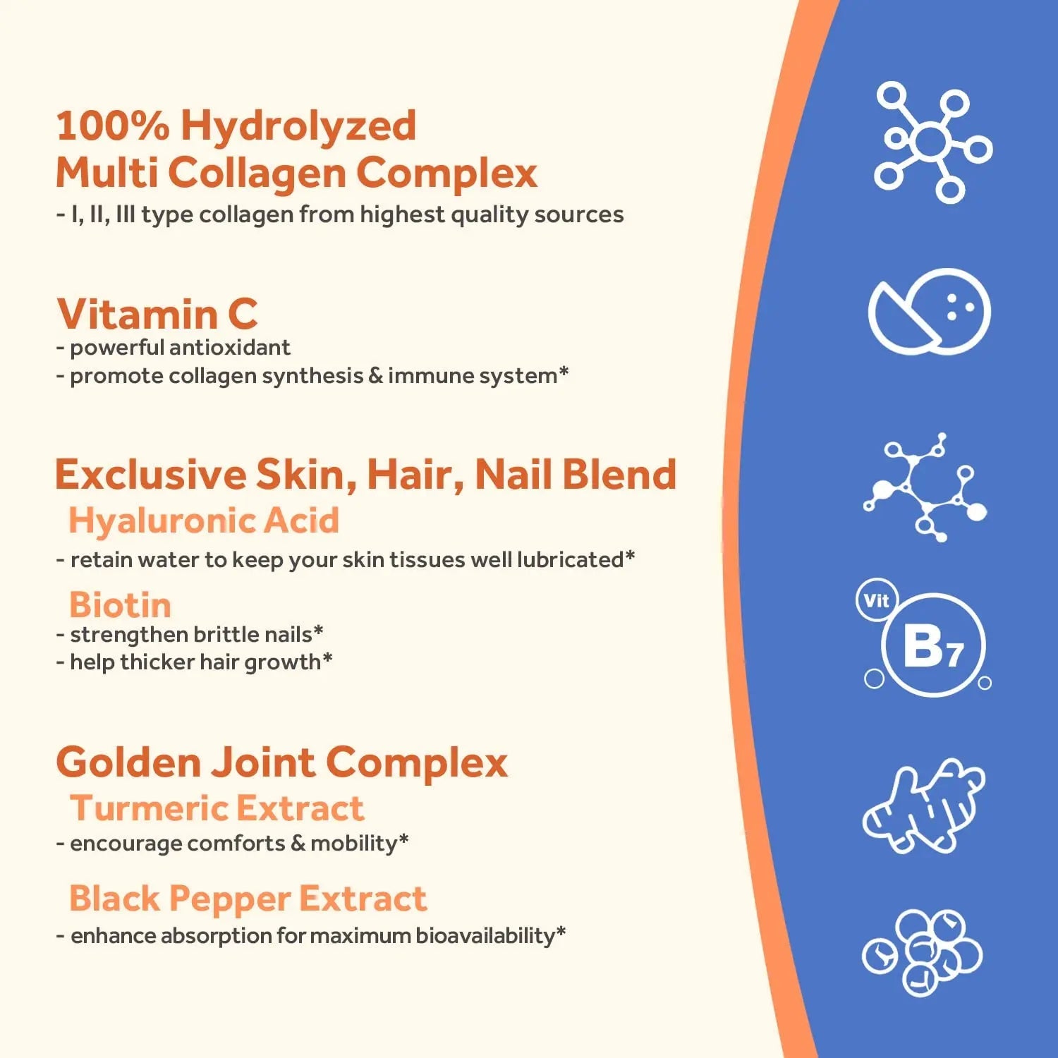 Doctor's Recipes Multi Collagen Complex with Golden Turmeric, Vitamin C, Biotin, Hyaluronic Doctor's Recipes Au supplements