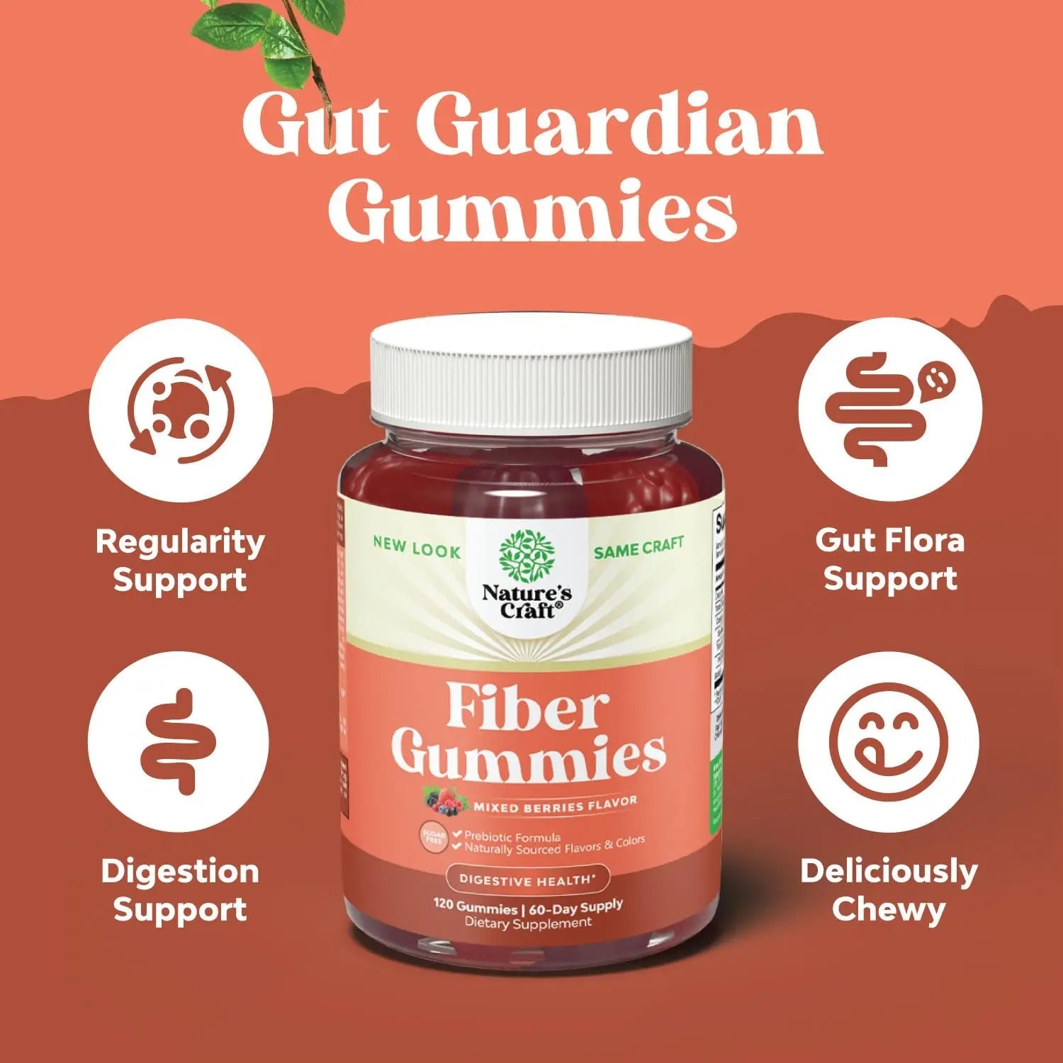 Sugar Free Fiber Gummies for Adults - High Fiber Supplement Gummies Vitamins for Adults Natures Craft Au supplements