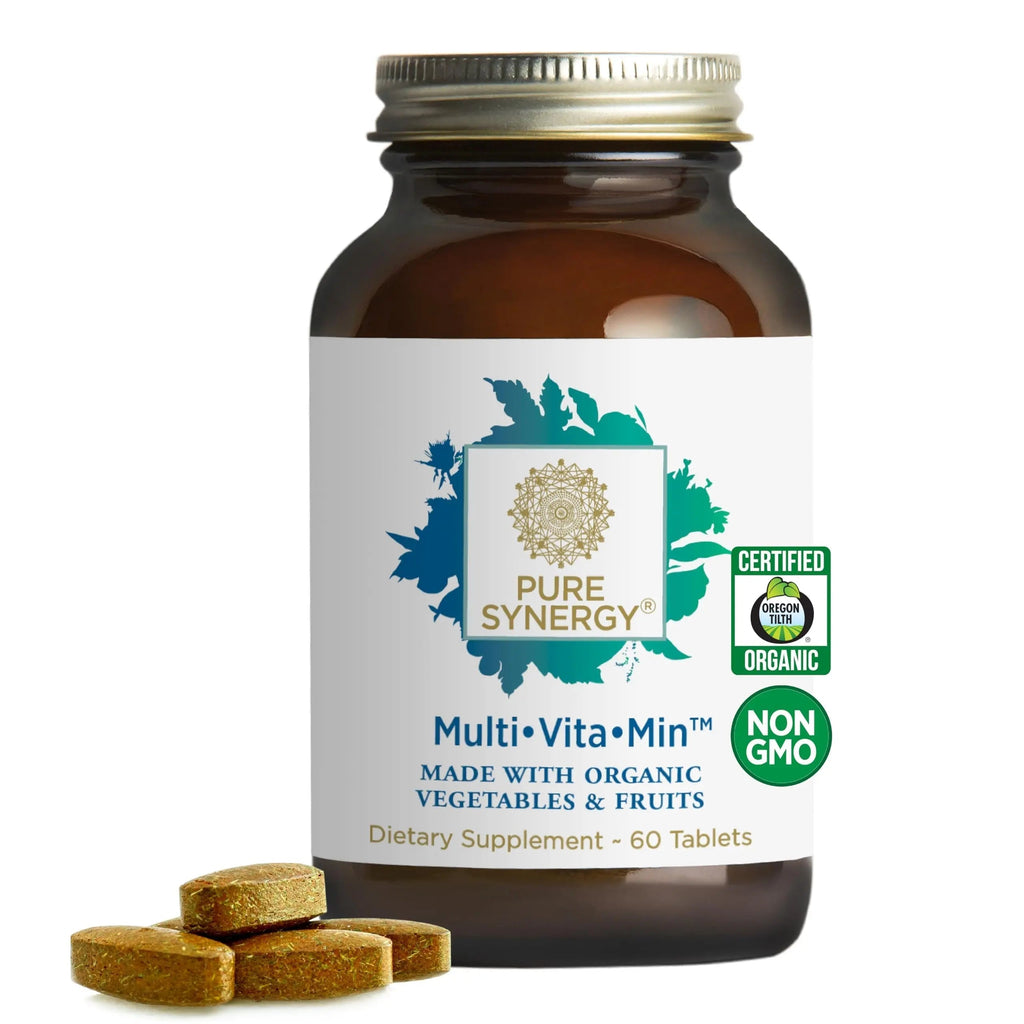 PURE SYNERGY Multi·Vita·Min | Vegan Multivitamin Made with Organic Whole Foods | Twice Daily Supplement for Men and Women PURE SYNERGY Au supplements