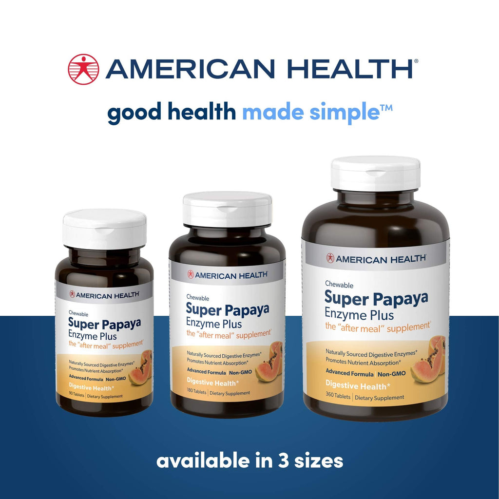American Health Products Super Papaya Enzyme Plus 360 Tablets