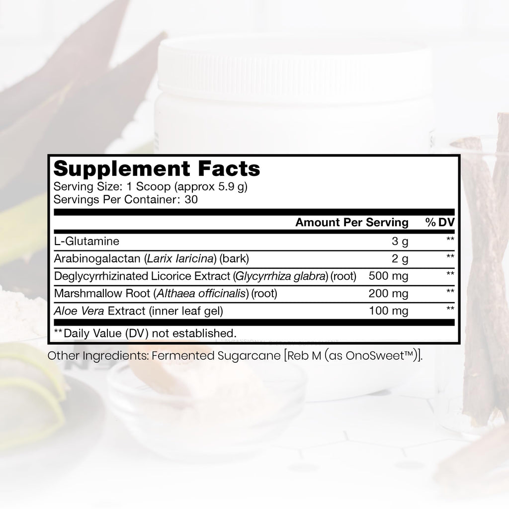 Pure Therapro Rx Leaky Gut Defense - Gut Health Supplement with L-Glutamine, Licorice Root Extract, Marshmallow Root, Aloe Leaf, Larch Arabinogalactan