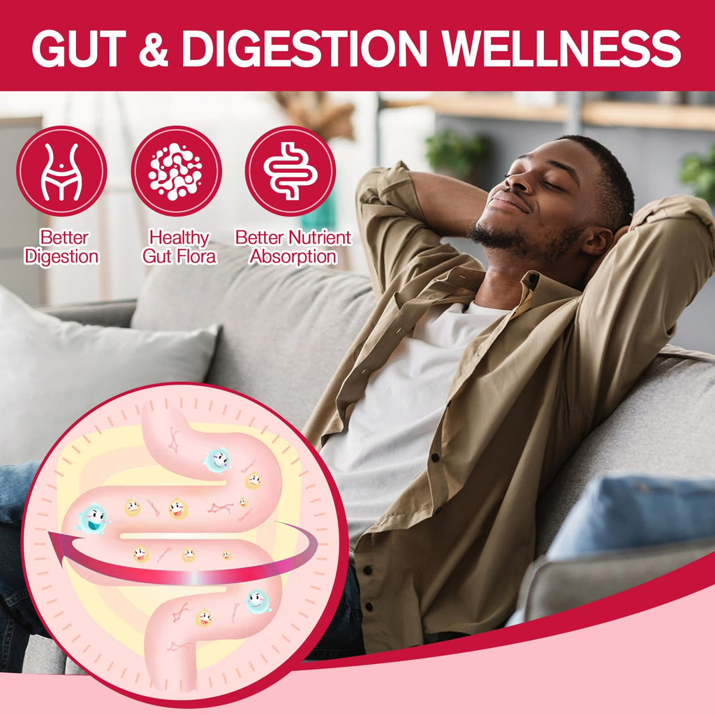 9-in-1 Probiotic Prebiotic Fiber Gummies for Adults & Teens 16G Fiber per Serving, Psyllium Husk Fiber Supplement with 5 Billion CFU Bacillus Coagulans