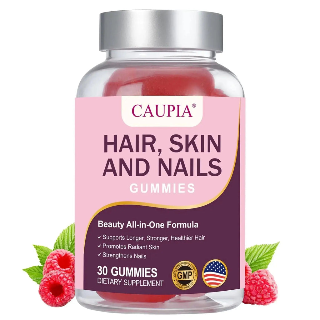 CAUPIA Hair Skin and Nails Gummies, All-in-One Advanced Formula Supports Hair Growth - Skin Health & Nail Strength - 30 Gummies CAUPIA Au supplements