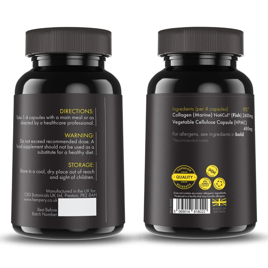 Vitalytes Marine Collagen Supplement 2400mg | 120 Marine Collagen Capsules Made in The UK Vitalytes Au supplements