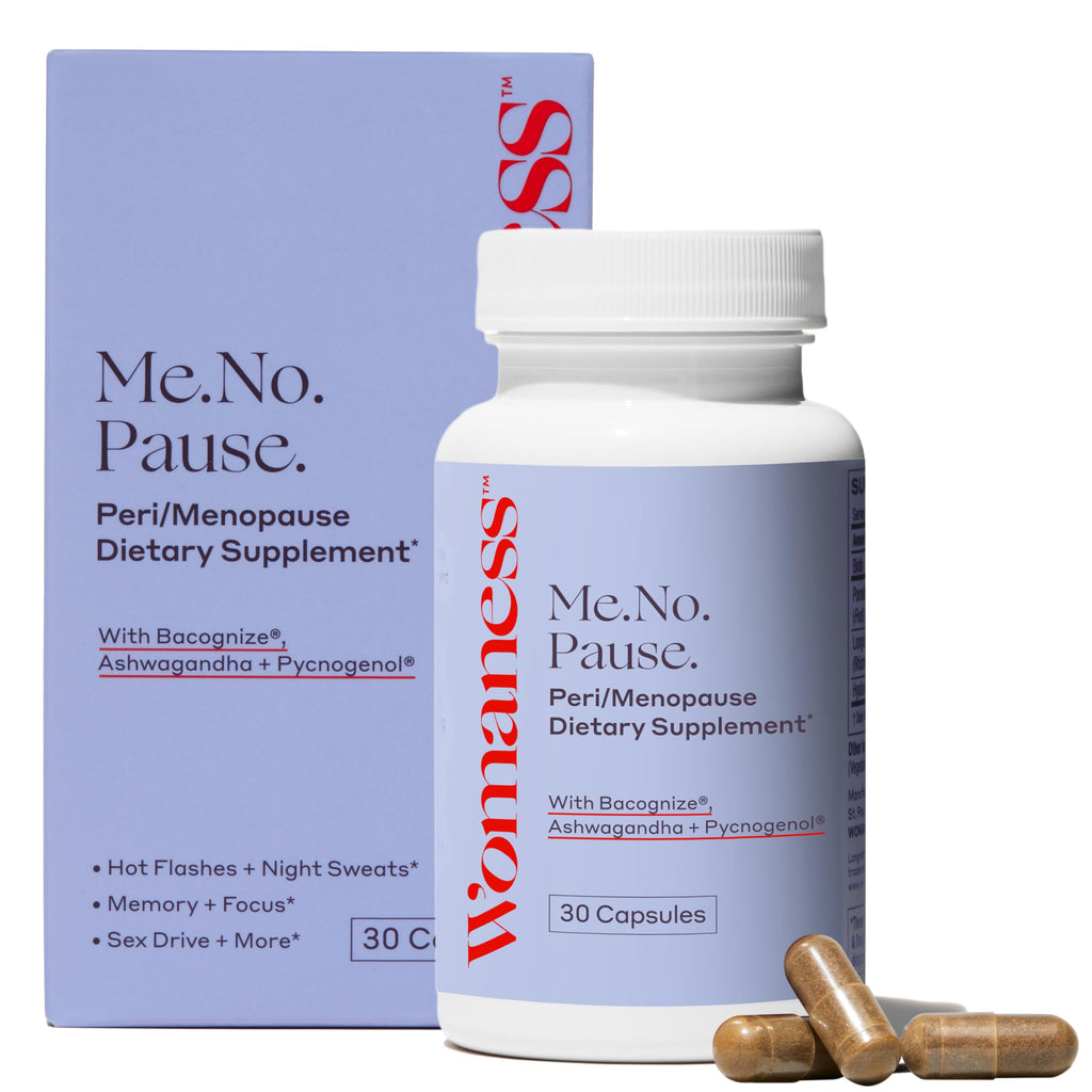 Womaness Menopause Supplements for Women - Hormone Balance for Women Perimenopause and Menopause - Ashwagandha, Pycnogenol and Bacognize for Hot Flashes, Brain Fog and Mood Hormone Free - 30 Capsules Womaness Au supplements