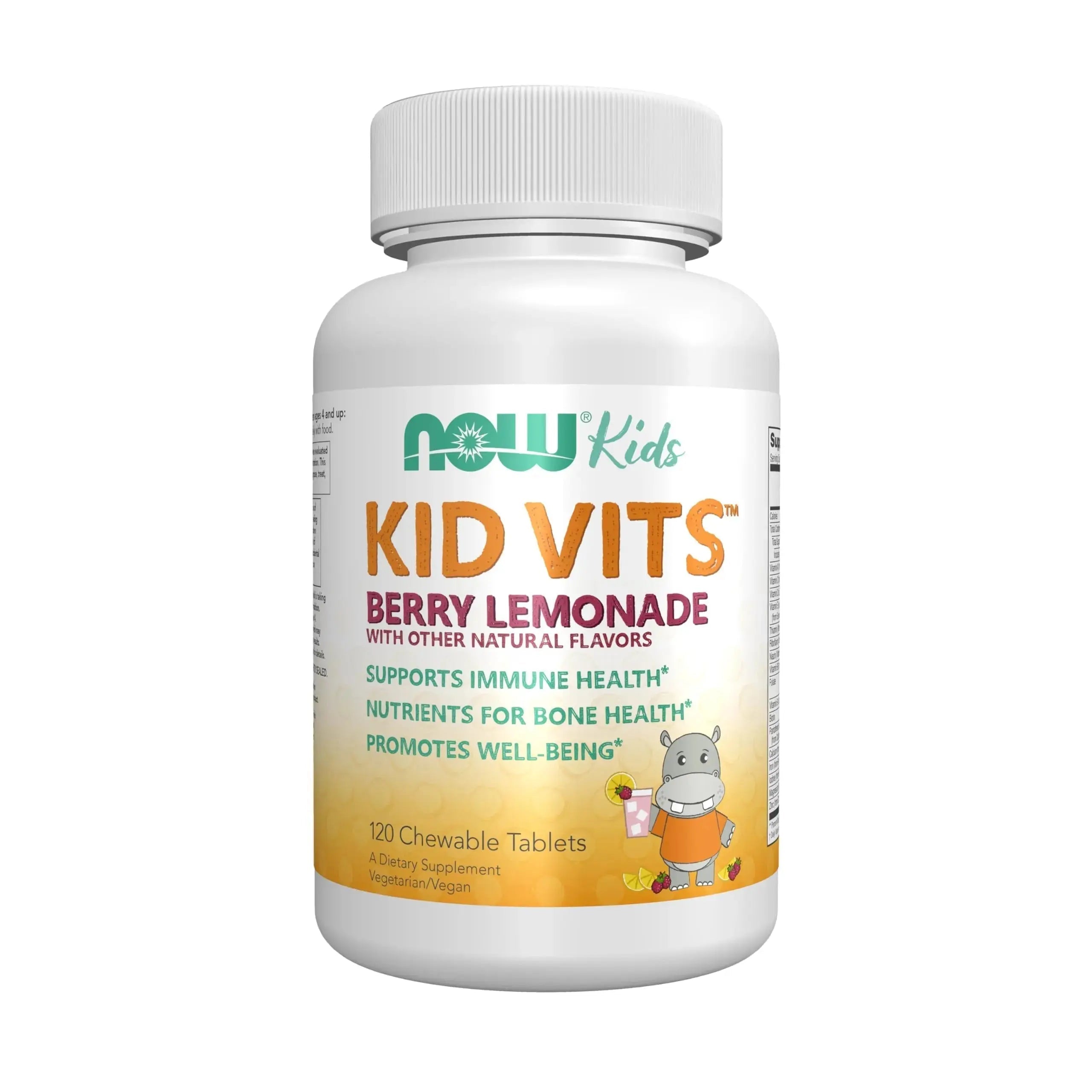 NOW Kids Supplements, Kid Vits Multivitamin, Berry Lemonade Flavor, 120 Chewable Tablets NOW Foods Au supplements