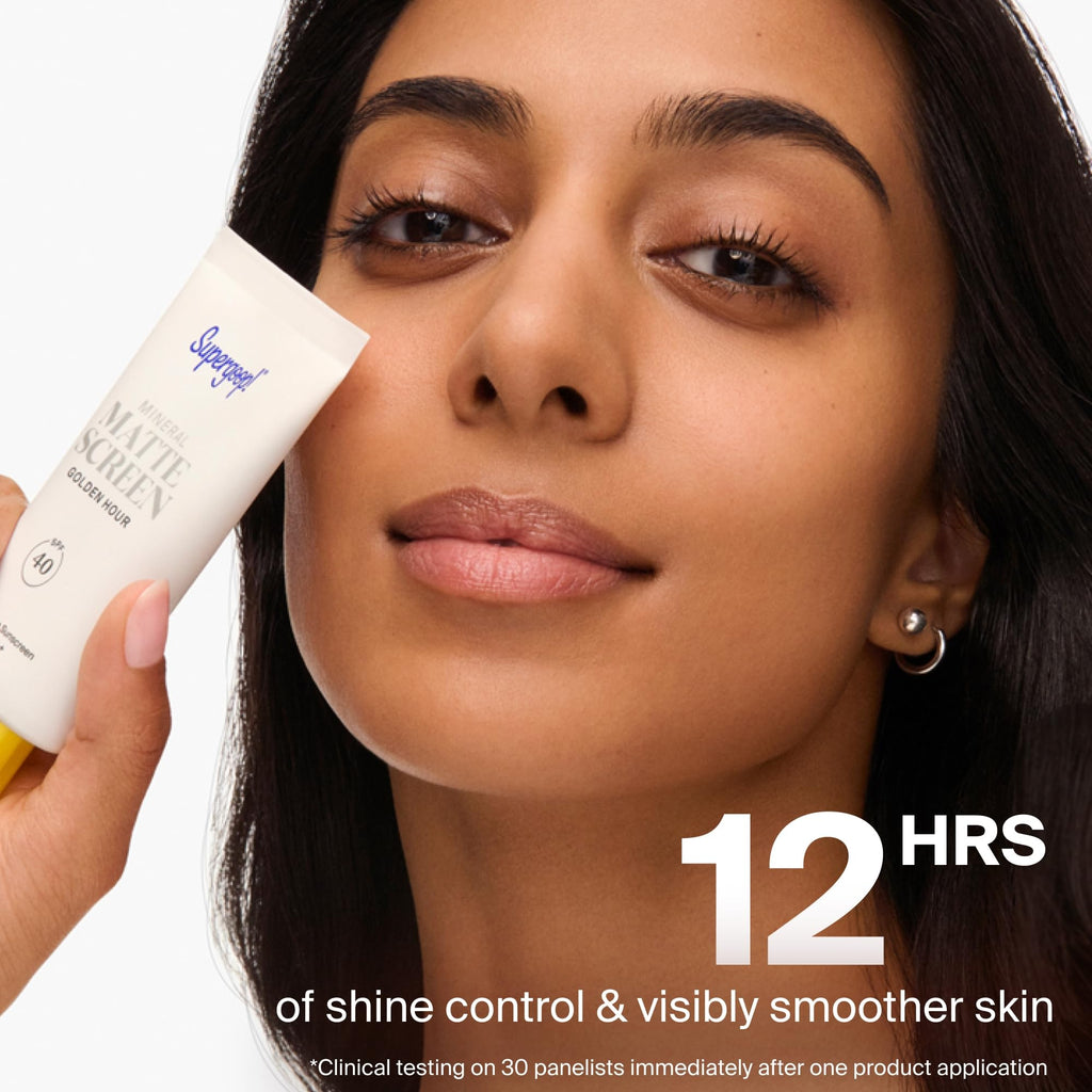 Supergoop! Mineral Mattescreen (SPF 40) - 45 mL - Mineral, Oil-Free Broad Spectrum Sunscreen - Smooths Skin’s Appearance