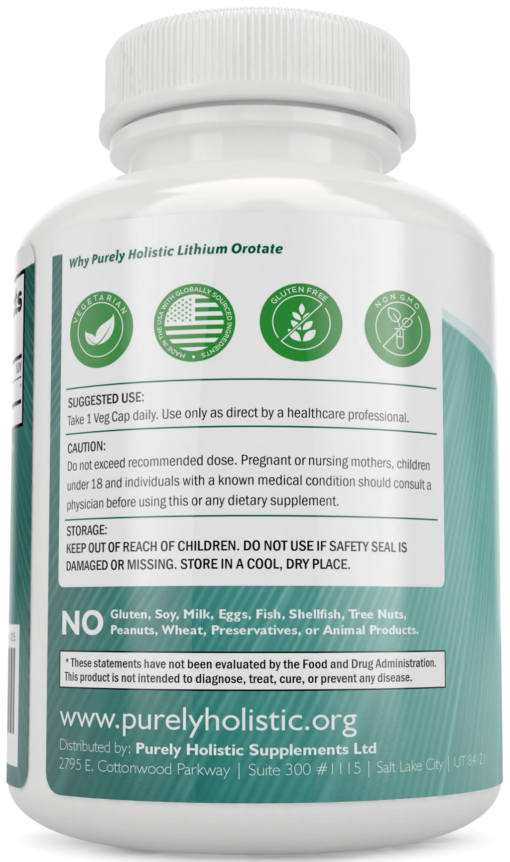 Lithium Orotate 5mg, 180 Vegetarian Lithium Capsules, Supplement Lithium Orotate 5mg, 180 Vegetarian Lithium Capsules, Helps Maintain Healthy Mood
