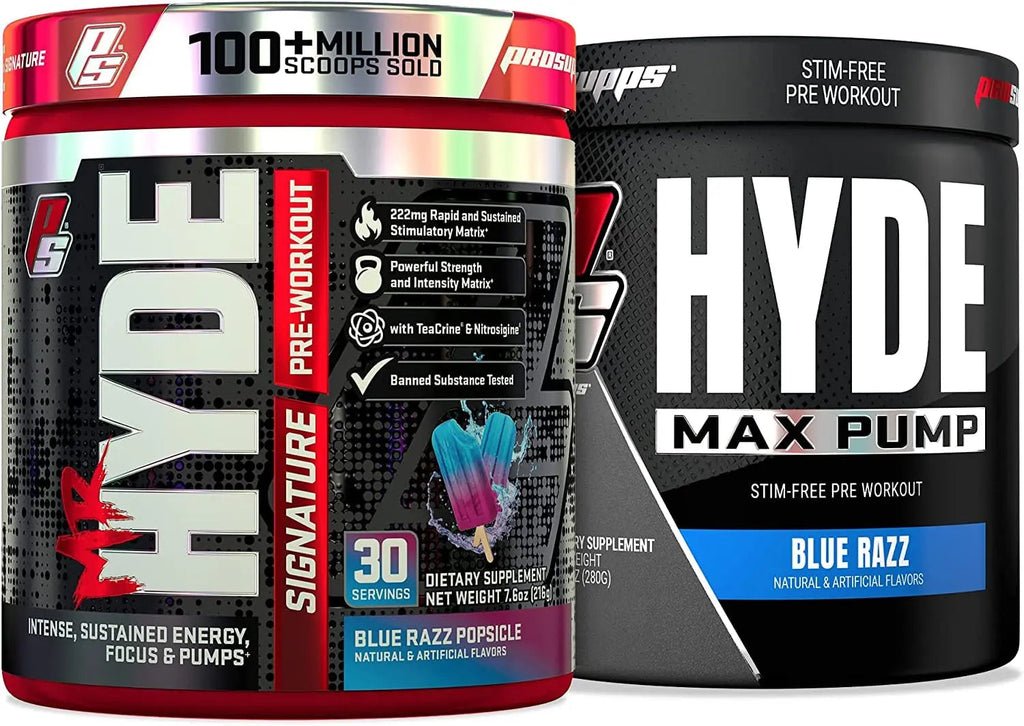 PROSUPPS Mr. Hyde Signature Blue Razz and Hyde Max Pump Blue Razz Bundle PROSUPPS Au supplements