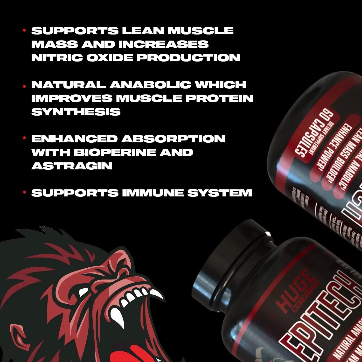 Huge Supplements, Epitech, Epicatechin Supplement, Increase Muscle Mass, Enhance Huge Supplements Au supplements