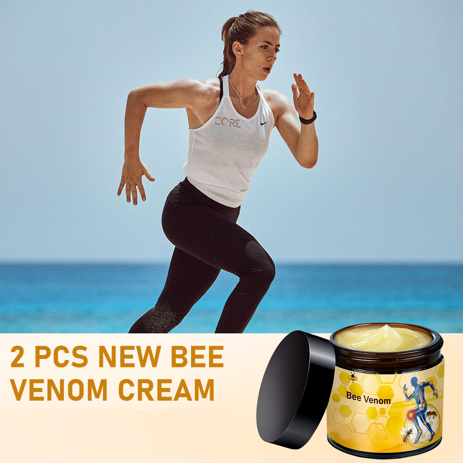 2 Pcs Bee Venom-Relief Cream, Professional Bee Venom Cream, Natural Joint Relief Gel, for Neck, Waist, Back Hand Feet and Leg YIVANNUO Au supplements