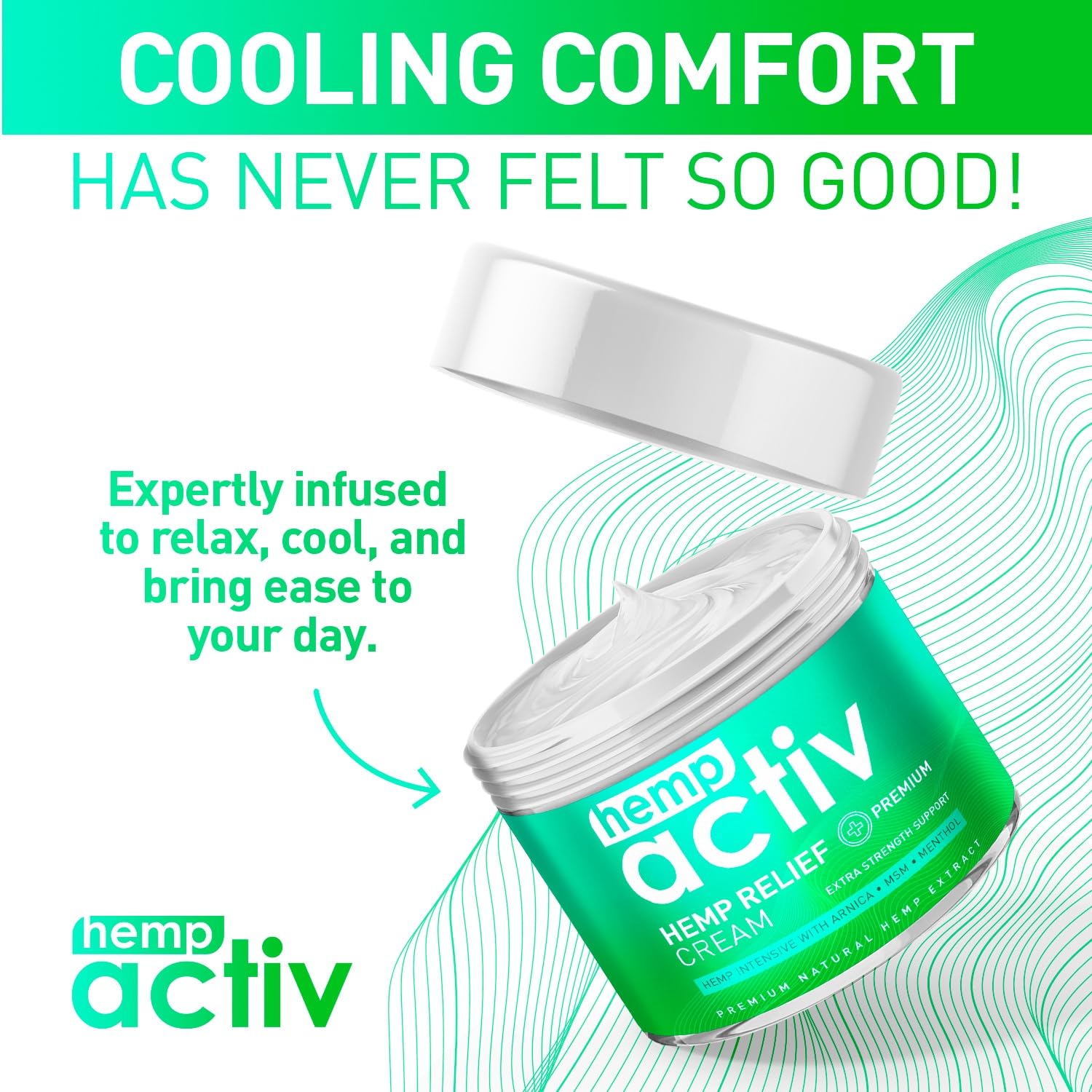 HEMPACTIV Cooling Hemp Cream – Menthol, MSM & Arnica – Fast-Absorbing, Non-Greasy Formula for Muscles & Joints – 4oz Best-Value Size HEMPACTIV Au supplements