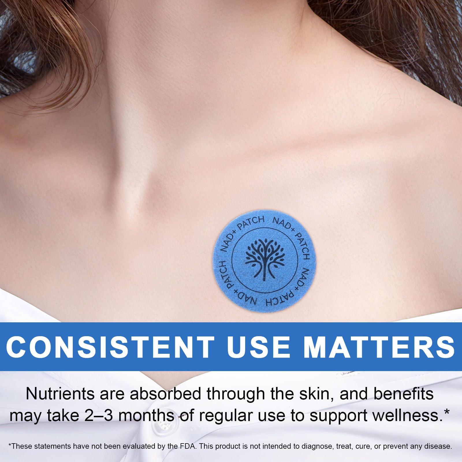 NAD Patches for Women & Men,One-Stop Solution for Skin and Wellness Support | NMNH, Resveratrol, Hyaluronic Acid, Vitamin C, & Coq10 l Premium 8-Hour Time-Release Patch for Enhanced Absorption MAYPJHEH Au supplements