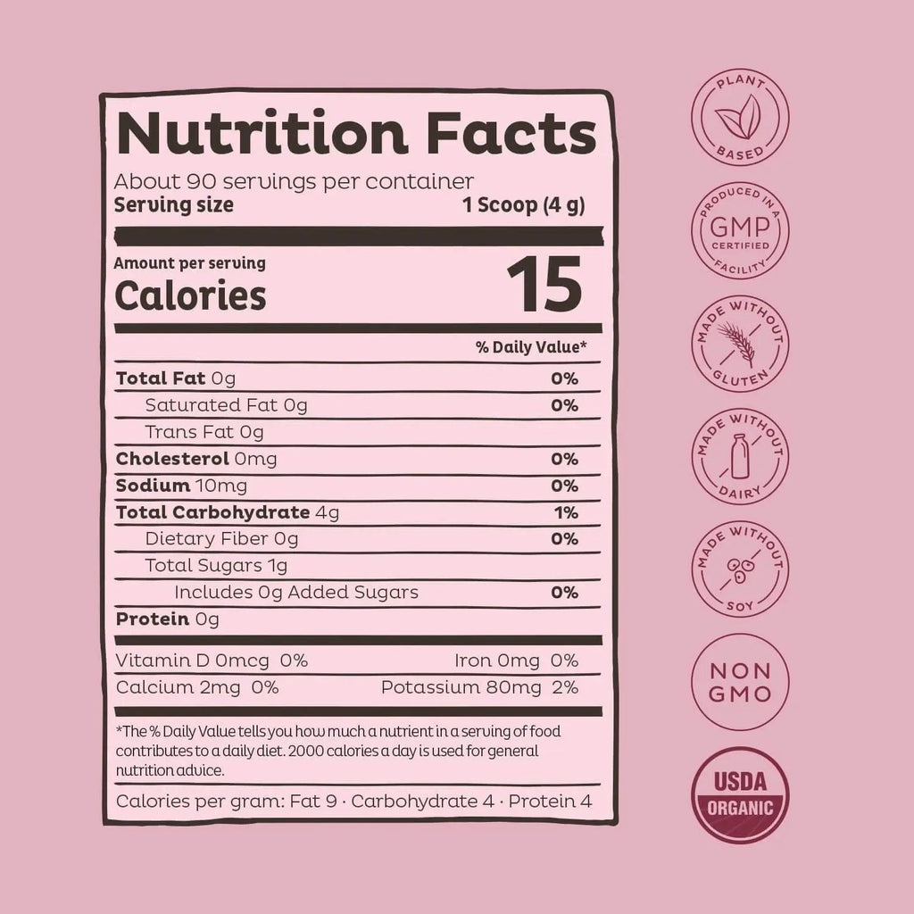 KOS Organic Beet Root Powder - USDA Certified, Nitric Oxide Booster, Non-GMO, Gluten KOS Au supplements