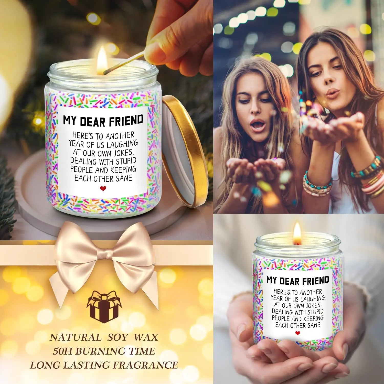 Birthday Gifts for Women, Happy Birthday Candle, Sister Birthday Gifts Ideas LOTICONA Au supplements