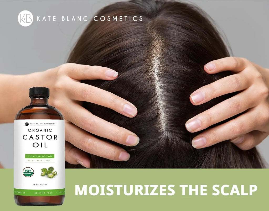 Kate Blanc Cosmetics Castor Oil Organic for Hair Growth & Body (16oz). 100% Pure Cold-Pressed Kate Blanc Cosmetics Au supplements