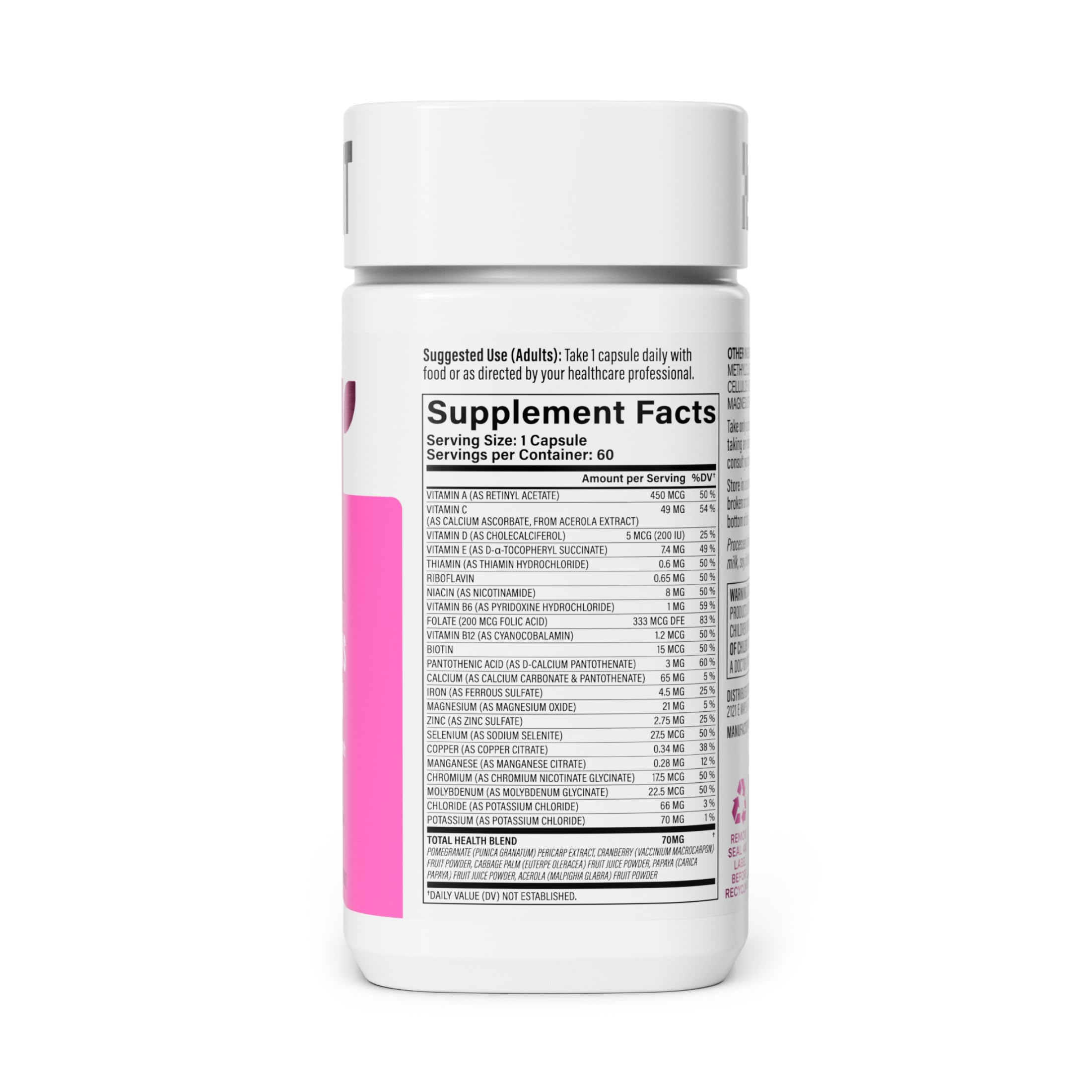 Habit Womens Multi Supplement (60 Capsules) - New Look, Supports General Health & Wellness, 23 Essential Vitamins and Minerals, Fruit extracts