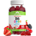 Natvites High-Potency Vitamin B6 Gummies for Kids - Delicious Berry Flavored VIT B6 Vitamins 50mg - Supports Nerve Function - Vegetarian Gluten Free Non-GMO Children's 50 mg B 6 Supplement (60 Count) Natvites Au supplements